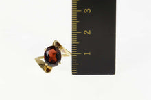 Load image into Gallery viewer, 10K Oval Garnet Solitaire Classic Bypass Ring Size 4.5 Yellow Gold