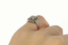 Load image into Gallery viewer, 14K Princess White &amp; Black Diamond Engagement Ring Size 4.5 White Gold