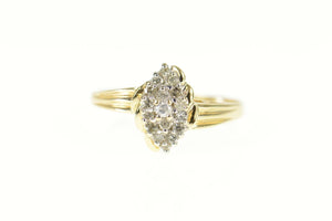 14K Cluster Classic Diamond Statement Ring Size 8.5 Yellow Gold