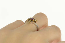 Load image into Gallery viewer, 14K 0.68 Ctw Ruby Diamond Bypass Engagement Ring Size 6.75 White Gold