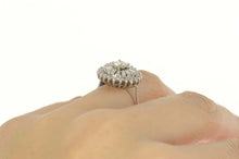 Load image into Gallery viewer, 14K 1.60 Ctw Diamond Ballerina Halo Engagement Ring Size 7 White Gold