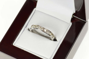 10K 1.00 Ctw Classic Diamond Wedding Band Ring Size 6.5 White Gold