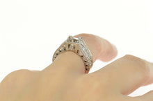 Load image into Gallery viewer, Platinum 1.37 Ctw Princess Diamond Engagement Setting Ring Size 6