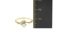 Load image into Gallery viewer, 14K 0.43 Ctw Diamond Bypass Engagement Ring Size 6.25 Yellow Gold