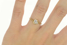 Load image into Gallery viewer, 14K 0.43 Ctw Diamond Bypass Engagement Ring Size 6.25 Yellow Gold