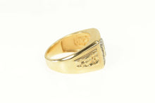 Load image into Gallery viewer, 14K 1.30 Ctw Diamond Squared Men&#39;s Statement Ring Size 10.5 Yellow Gold