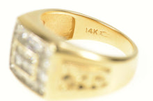 Load image into Gallery viewer, 14K 1.30 Ctw Diamond Squared Men&#39;s Statement Ring Size 10.5 Yellow Gold