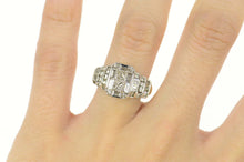 Load image into Gallery viewer, 14K 2.17 Ctw Diamond Princess Halo Engagement Ring Size 7 White Gold