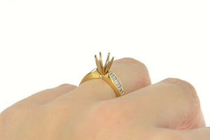 14K 0.65 Ctw Diamond 5.5mm Engagement Setting Ring Size 6 Yellow Gold