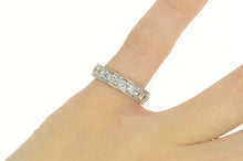 Load image into Gallery viewer, Platinum 2.10 Ctw Diamond Eternity Vine Wedding Band Ring Size 5.75