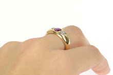 Load image into Gallery viewer, 14K 1.79 Ctw Victorian Ruby Diamond Engagement Ring Size 9.75 Yellow Gold