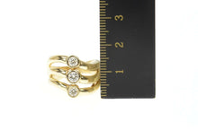 Load image into Gallery viewer, 14K 0.67 Ctw Retro Tiered Diamond Engagement Ring Size 5.5 Yellow Gold