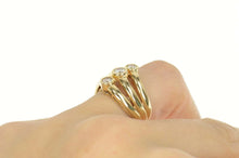 Load image into Gallery viewer, 14K 0.67 Ctw Retro Tiered Diamond Engagement Ring Size 5.5 Yellow Gold