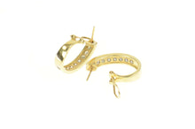 Load image into Gallery viewer, 14K 1.28 Ctw Oval Diamond French Clip Hoop Earrings Yellow Gold