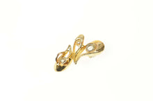 Load image into Gallery viewer, 14K 0.75 Ctw Diamond Wavy Abstract Statement Pendant Yellow Gold