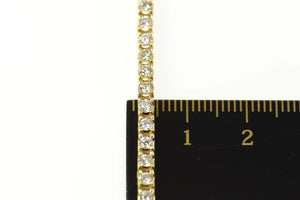 14K 2.00 Ctw Classic Round Diamond Tennis Bracelet 7" Yellow Gold