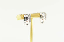 Load image into Gallery viewer, 14K Ruby Eyed Leopard Cheetah Head Stud Earrings White Gold