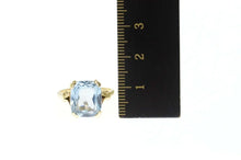 Load image into Gallery viewer, 10K 1940&#39;s Classic Syn. Blue Topaz Statement Ring Size 5.75 Yellow Gold