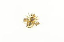 Load image into Gallery viewer, 14K Sapphire Honey Bumble Bee Fly Charm/Pendant Yellow Gold