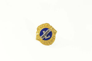 Gold Filled Enamel Lions Club President L Insignia Lapel Pin/Brooch