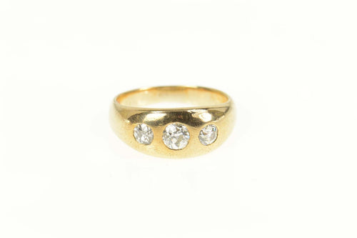 14K 0.89 Ctw Old European Diamond Engagement Ring Size 5.5 Yellow Gold