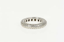 Load image into Gallery viewer, Platinum 4.00 Ctw Pave Diamond Eternity Rounded Band Ring Size 9