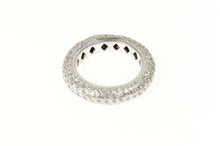 Load image into Gallery viewer, Platinum 4.00 Ctw Pave Diamond Eternity Rounded Band Ring Size 9