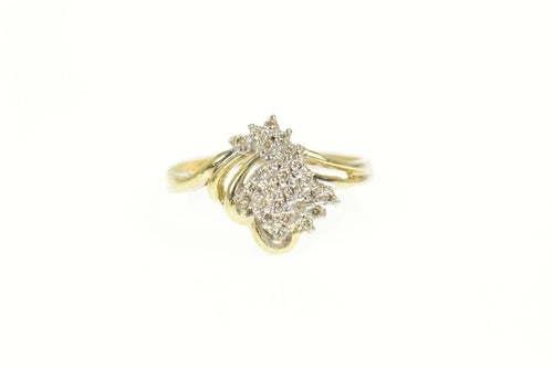 10K 0.34 Ctw Classic Diamond Cluster Statement Ring Size 7.5 Yellow Gold