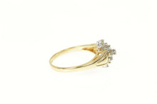 Load image into Gallery viewer, 10K Diamond Cluster Curved Classic Statement Ring Size 6.5 Yellow Gold