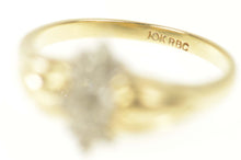 Load image into Gallery viewer, 10K Diamond Cluster Curved Classic Statement Ring Size 6.5 Yellow Gold