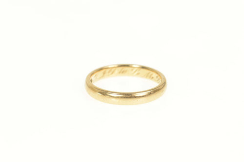 14K 1900's Victorian 3.2mm Classic Wedding Band Ring Size 5.75 Yellow Gold