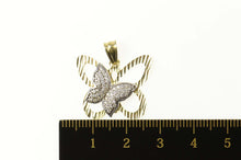 Load image into Gallery viewer, 10K Classic Diamond Pave Butterfly Hope Symbol Pendant Yellow Gold