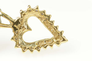 10K 0.20 Ctw Diamond Heart Love Symbol Pendant Yellow Gold