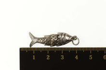 Load image into Gallery viewer, Sterling Silver Articulated Ornate Fish Statement Pendant