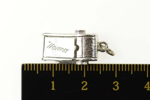 Sterling Silver 1940's Memo Pad Photo Picture Locket Charm/Pendant