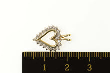 Load image into Gallery viewer, 10K 0.20 Ctw Classic Diamond Heart Love Symbol Pendant Yellow Gold