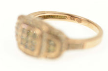 Load image into Gallery viewer, 10K 0.58 Ctw Squared Diamond Cluster Statement Ring Size 6.75 Rose Gold