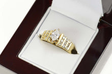 Load image into Gallery viewer, 14K 0.91 Ctw Marquise Diamond Engagement Ring Size 7.25 Yellow Gold