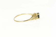 Load image into Gallery viewer, 10K Oval Sapphire Diamond Accent Engagement Ring Size 7.25 Yellow Gold