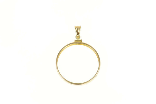14K 1 oz. Gold Eagle $50 Coin Holder Bezel Pendant Yellow Gold