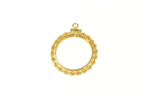 14K ¼ oz. American Eagle $10 Gold Coin Holder Charm/Pendant Yellow Gold