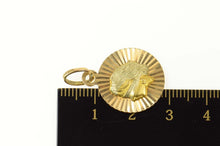 Load image into Gallery viewer, 18K Blindfolded Child Justice Symbol Retro Charm/Pendant Yellow Gold