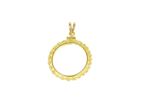 14K ¼ oz. American Eagle $10 Gold Coin Holder Pendant Yellow Gold
