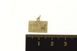 14K Happy Birthday Mail Letter Western Postal Charm/Pendant Yellow Gold