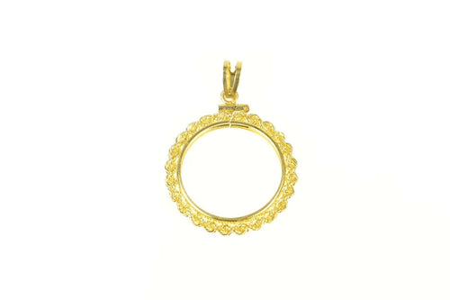 14K ¼ oz. American Eagle $10 Gold Coin Holder Charm/Pendant Yellow Gold