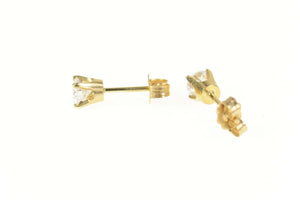14K 0.56 Ctw Classic Diamond Solitaire Stud Earrings Yellow Gold