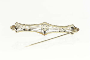 Platinum 1.17 Ctw Old European Cut Diamond Victorian Pin/Brooch