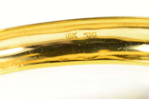 18K 17.90 Ctw Sapphire Diamond Pave Bangle Bracelet 7.25" Yellow Gold