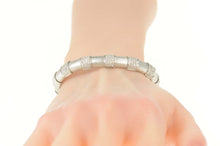 Load image into Gallery viewer, 18K 1.50 Ctw Roberto Demeglio Diamond Banded Bracelet 6.75&quot; White Gold