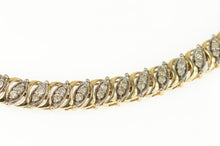 Load image into Gallery viewer, 10K 1.85 Ctw Diamond Wavy Cluster Tennis Bracelet 7&quot; Yellow Gold
